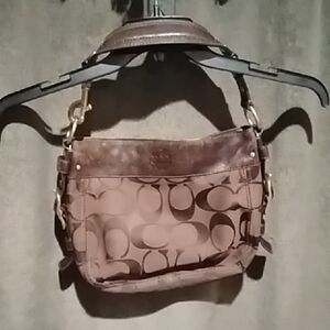 Coach Signature Brown Shoulder Bag